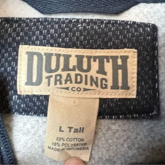 Duluth Trading Mens Threshold Fleece Vest Navy Blue Half Zip Sz L Tall - Picture 3 of 7